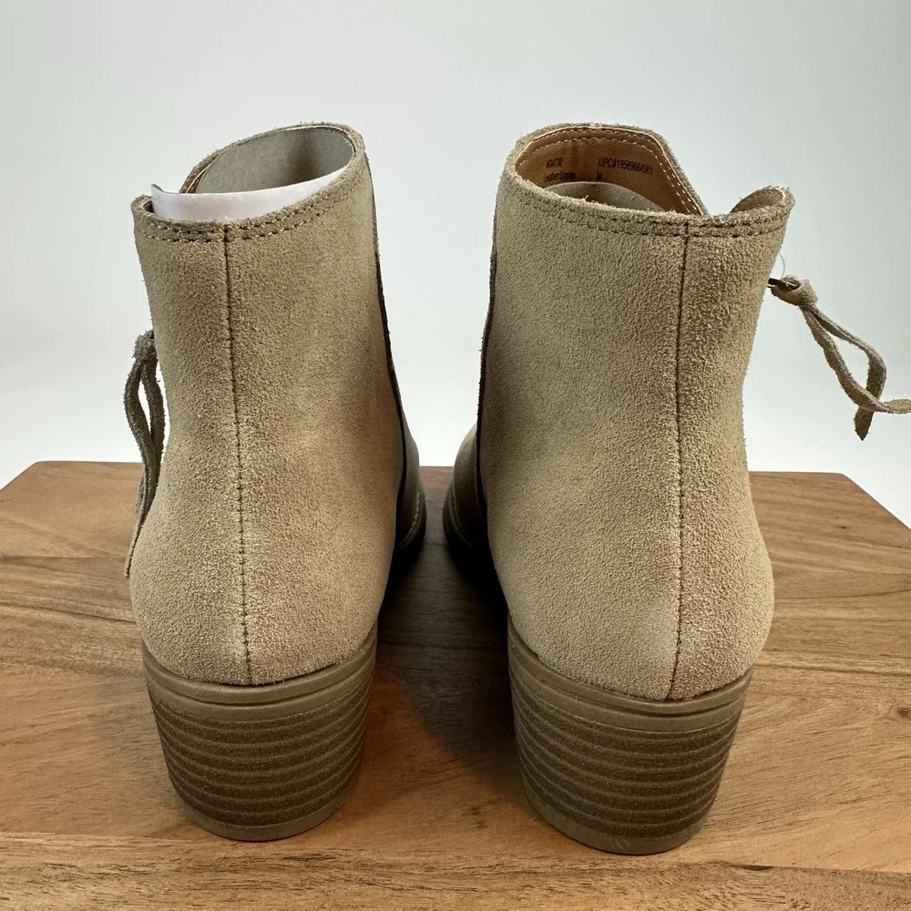 New White Mountain Taupe‎ 984204079 Genuine Leather Ankle Boot Shoes Size 8.5